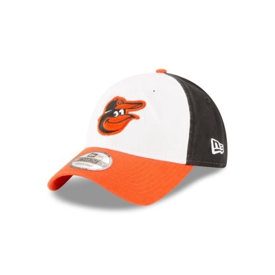 Black Baltimore Orioles Hat - New Era MLB Tri Core Classic 9TWENTY Adjustable Caps USA3249675